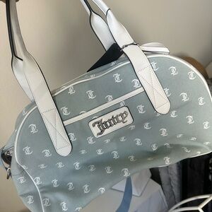 Juicy Couture Blue and White Travel Bag Nautical Design